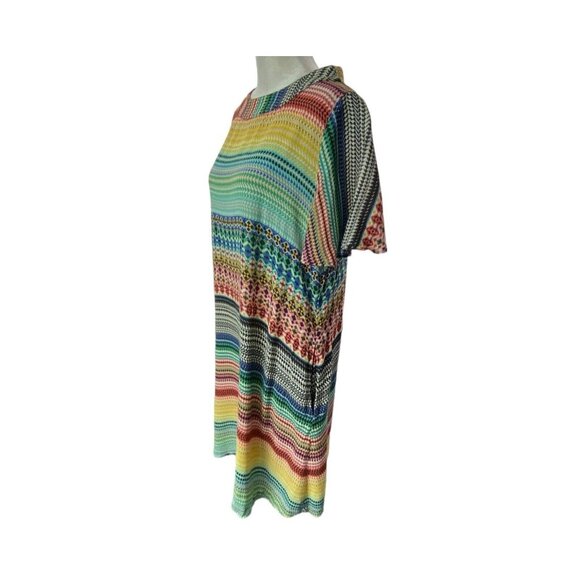 Anthropologie UNCLE FRANK Women Dress Stripe Pullover Sz M Multicolor 60s 79-38 - Picture 5 of 15